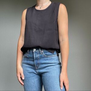 Sonia Rykiel Black Tank Top Business Blouse